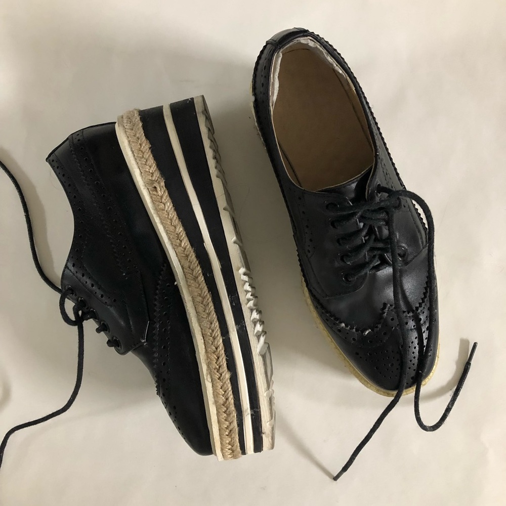 Platform Leather Oxford